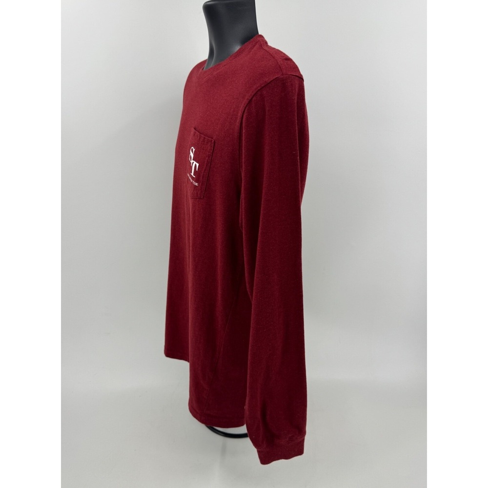 Southern Tide T-Shirt Mens Medium M Red Fish‎ Finder GPS Long Sleeve Tee Cotton - Picture 5 of 8
